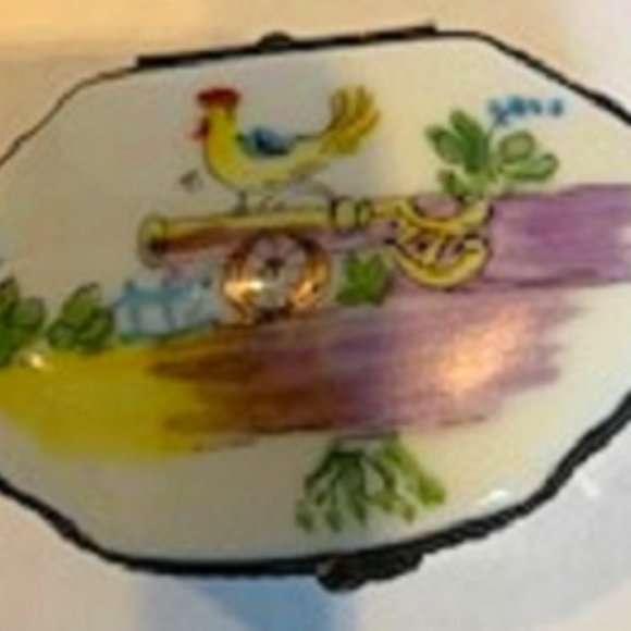 Vintage Limoges Box & Letter French Porcelain C.M. - Picture 1 of 8